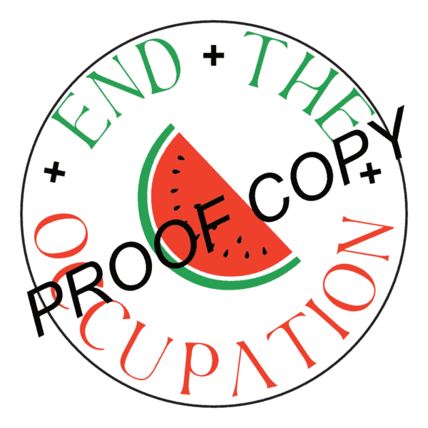 End the Occupation Sticker (Circular) – 10 pack